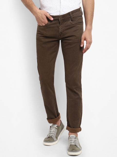 

Mufti Men Brown Slim Fit Solid Regular Trousers