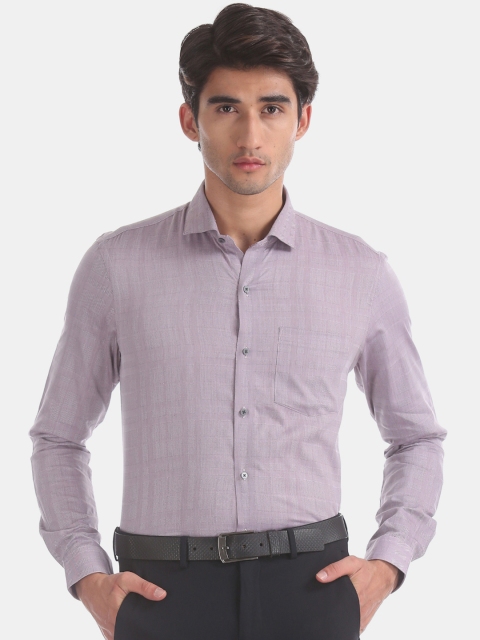 

Arrow Men Purple Slim Fit Checked Formal Shirt