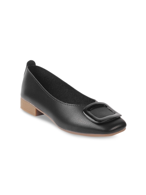 

SOLE HEAD Women Black Textured Pumps