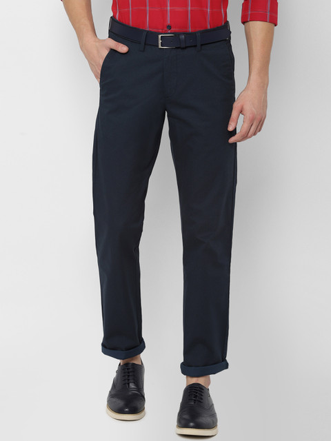 

Allen Solly Men Navy Blue Slim Fit Solid Regular Trousers