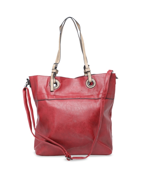 

DIVA WALK Red Solid Leather Shoulder Bag
