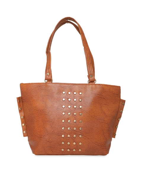 

DIVA WALK Brown Embellished Leather Handheld Bag