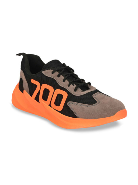 

Ferraiolo Men Black & Orange Sneakers