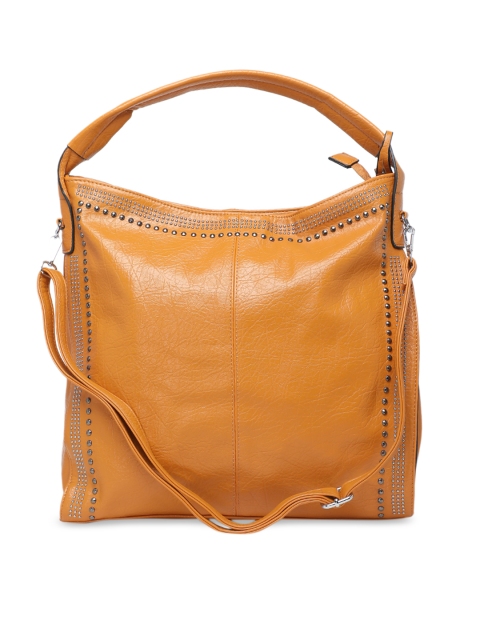 

DIVA WALK Brown Embellished Leather Handheld Bag