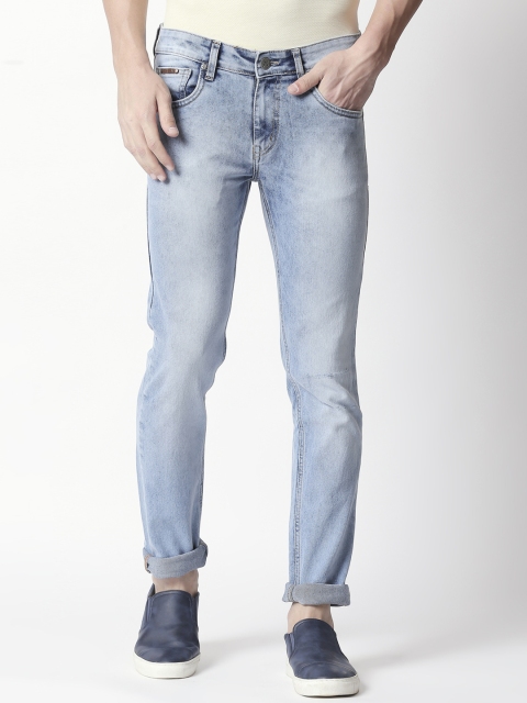 

BOLTS and BARRELS Men Blue Slim Fit Low-Rise Clean Look Stretchable Jeans