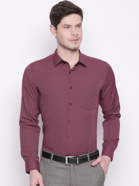 

RICHARD PARKER by Pantaloons Men Maroon Slim Fit Printed Formal Shirt