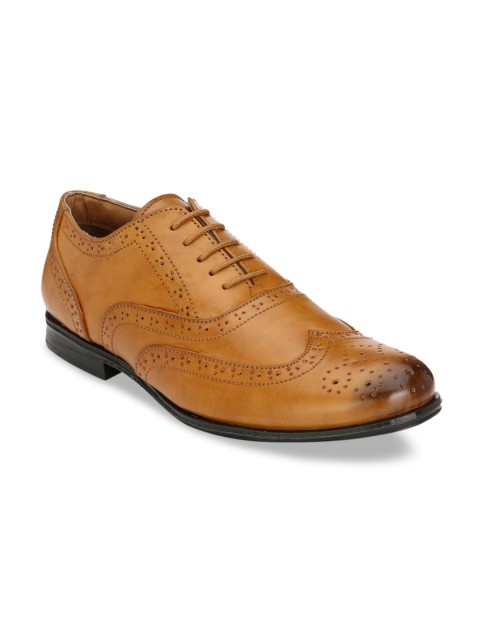 

Hi RELs Men Tan Brown Solid PU Formal Brogues