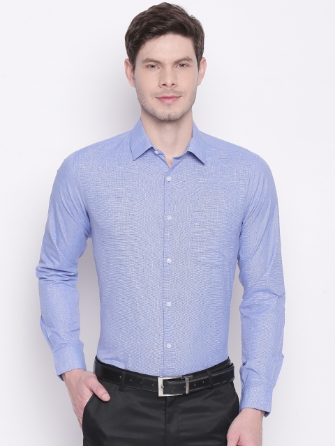 

RICHARD PARKER by Pantaloons Men Blue Slim Fit Self Design Formal Shirt