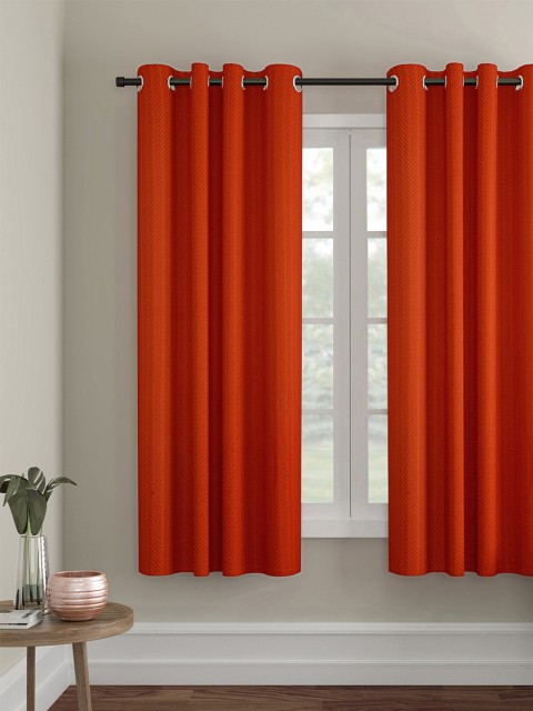 

Soumya Rust Single Self-Design Lightweight Sheer Window Curtain