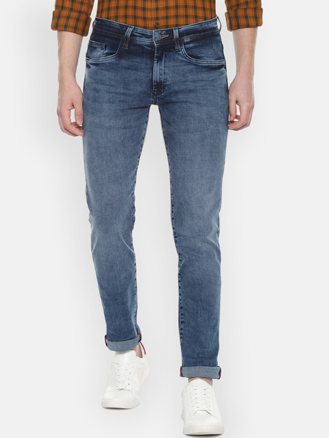 

Solly Jeans Co. Men Blue Skinny Fit Mid-Rise Clean Look Jeans