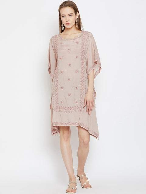 

The Kaftan Company Women Mauve Self Design Kaftan Dress