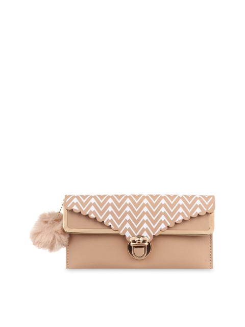 

LONDON FASHION hob Cream-Coloured Printed Clutch