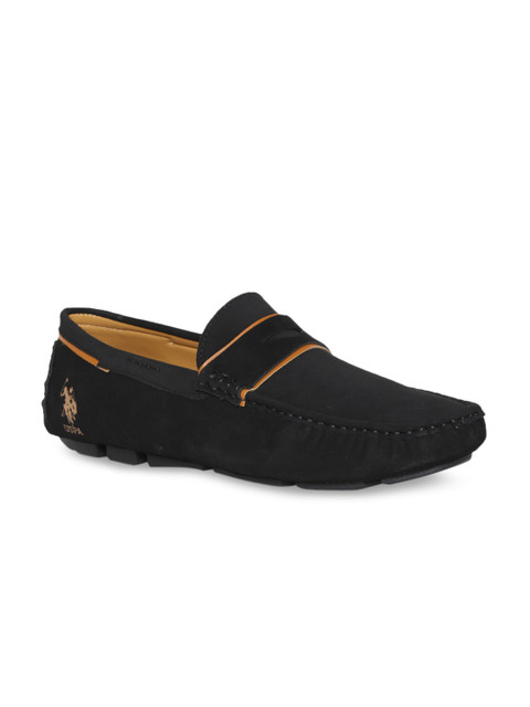 

U.S. Polo Assn. Men Black Solid Loafers