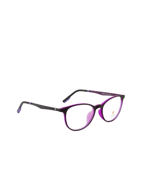 

Ted Smith Unisex Black & Purple Solid Full Rim Round Frames TSF-0004_C5