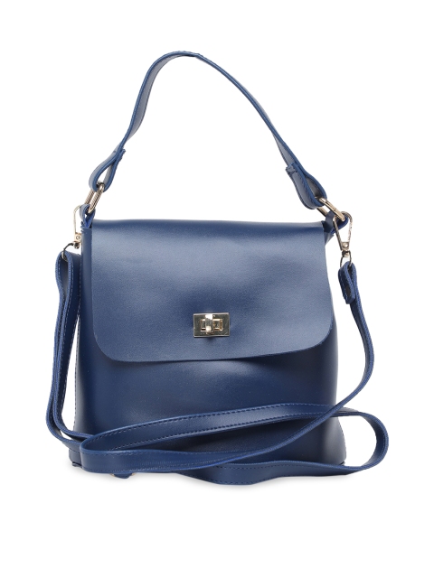 

DIVA WALK Blue Solid Leather Sling Bag