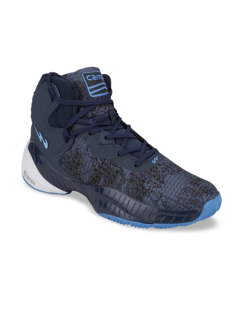 

Campus Men Navy Blue Mesh Mid-Top Running Shoes