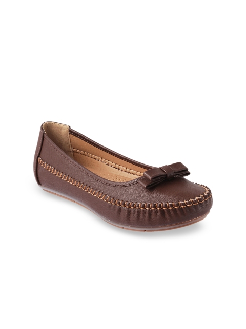 

SOLE HEAD Women Brown Solid Ballerinas
