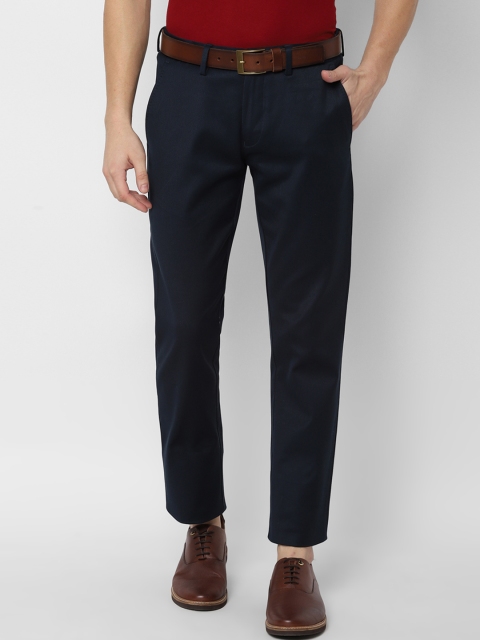 

Allen Solly Men Navy Blue Slim Fit Solid Regular Trousers