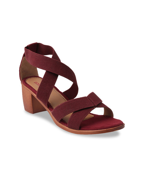 

SOLE HEAD Women Maroon Solid Heels