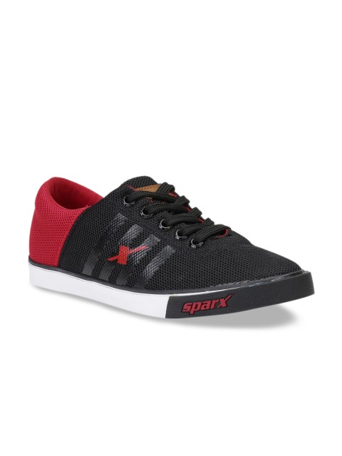 

Sparx Men Black & Red Colourblocked Sneakers