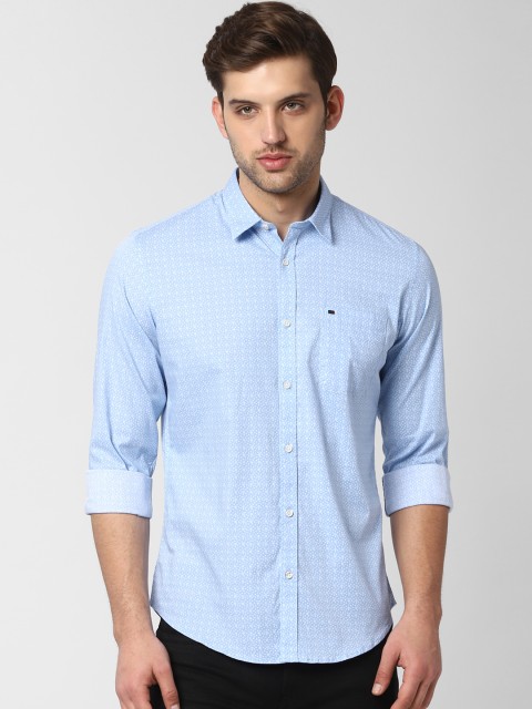 

Peter England Casuals Men Blue Slim Fit Printed Casual Shirt
