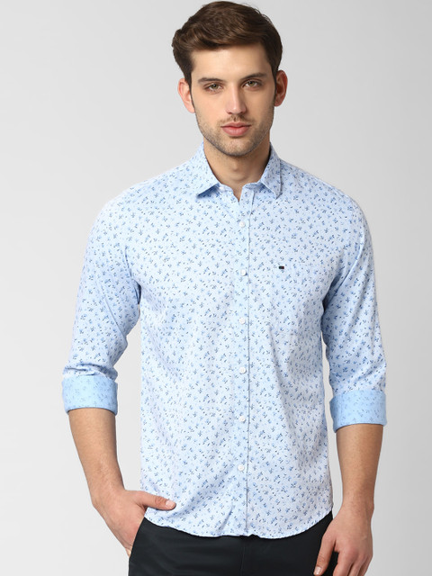 

Peter England Casuals Men Blue Slim Fit Printed Casual Shirt