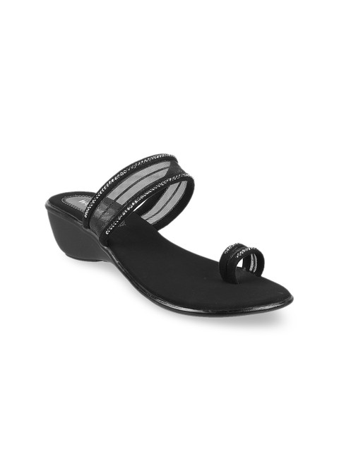 

WALKWAY Women Black Embellished Heels