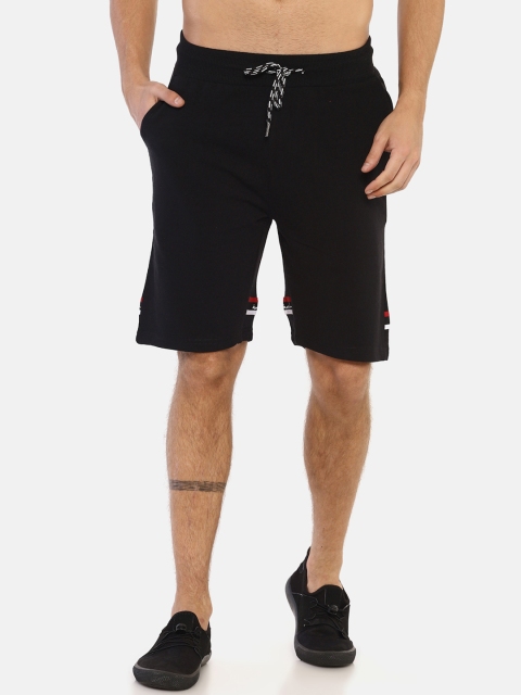 

Masculino Latino Men Black Solid Regular Fit Regular Shorts