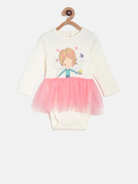 

MINI KLUB Girls Pink Printed Bodysuit