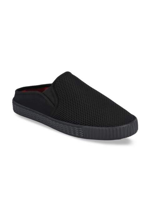 

Mactree Men Black Slip-On Sneakers