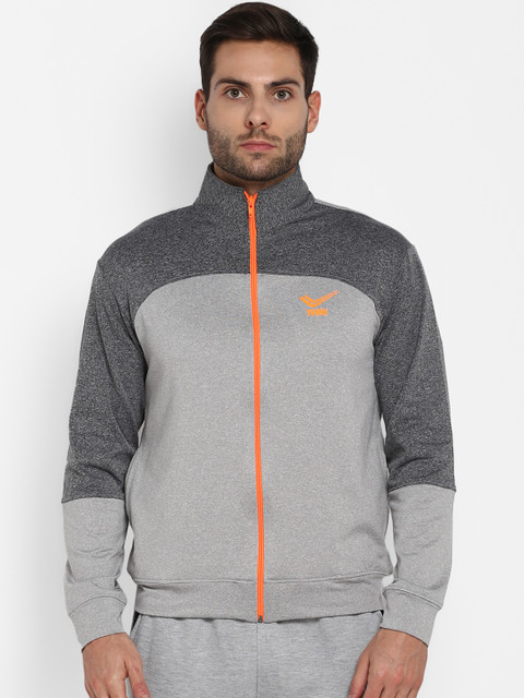

Yuuki Men Grey Colourblocked Sweatshirt