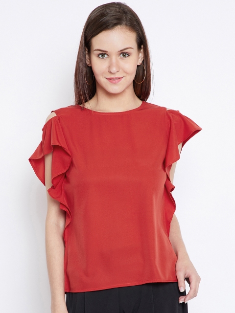 

Toshee Women Red Solid Top