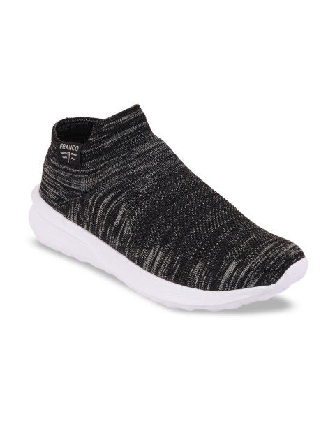 Franco Leone Men Black Slip-On Sneakers