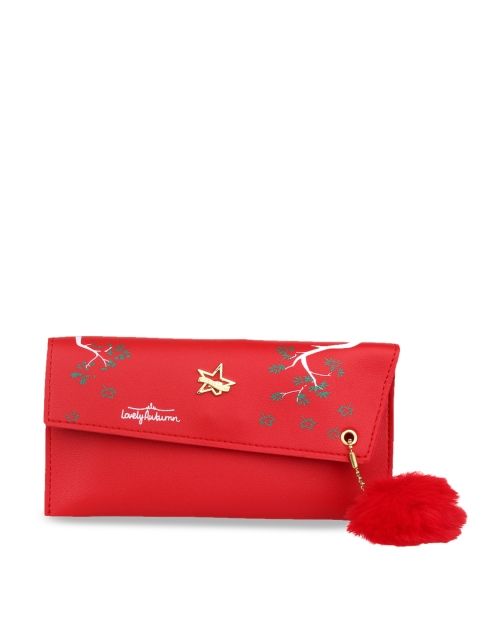 

LONDON FASHION hob Red Printed Envelope Clutch