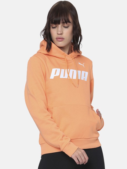 

Puma Women Orange Modern Sport FL Printed Hooded Sweatshirt