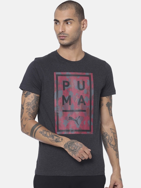 

Puma Men Grey Printed Above The Bar Camo k T-shirt
