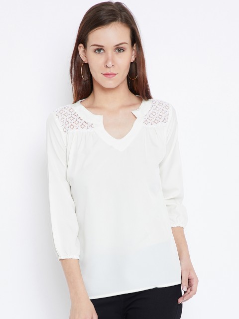 

Toshee Women White Solid Top