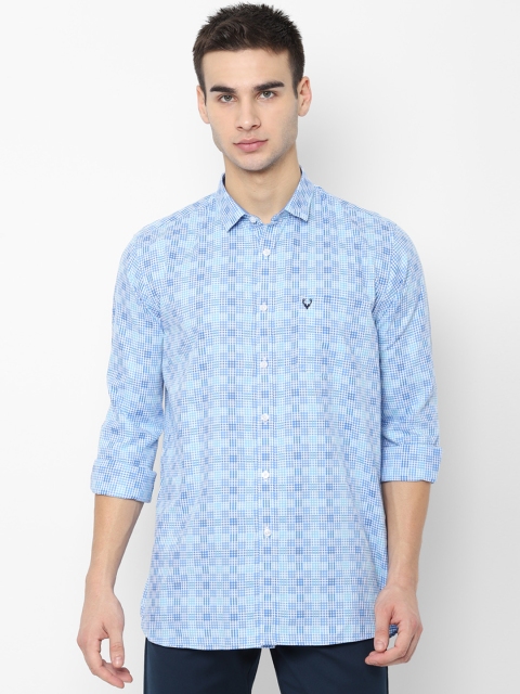 

Allen Solly Men Blue Slim Fit Checked Casual Shirt
