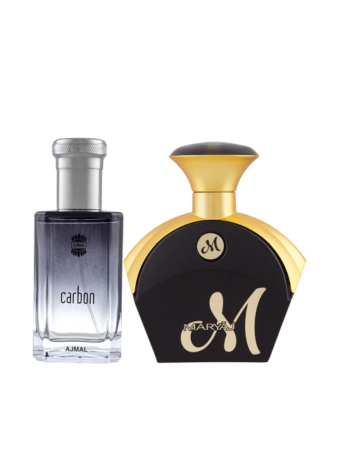 

Ajmal Unisex Set of 2 Carbon & Maryaj M For Her Edp Eau de Parfum 90 ml, Black