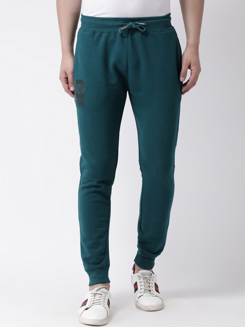 

Club York Men Teal Green Solid Slim Fit Joggers