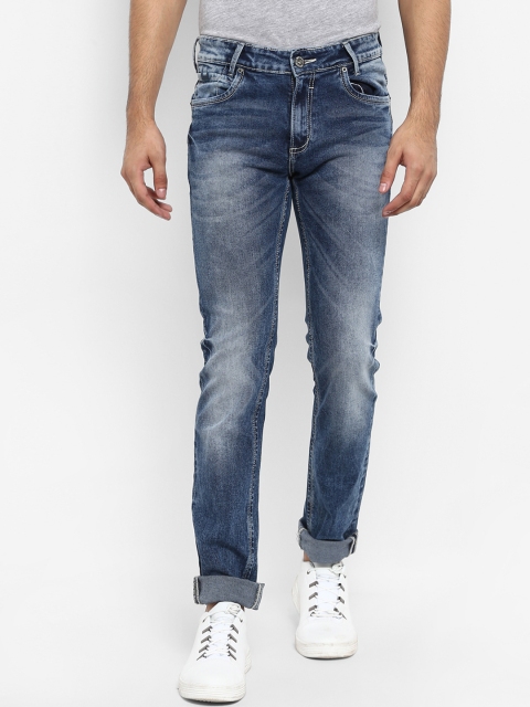 Mufti Men Blue Slim Fit Mid-Rise Clean Look Stretchable Jeans