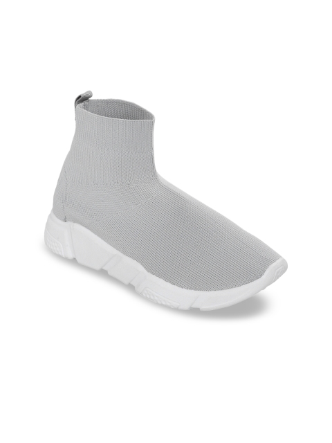 

Truffle Collection Women Grey Slip-On Sneakers