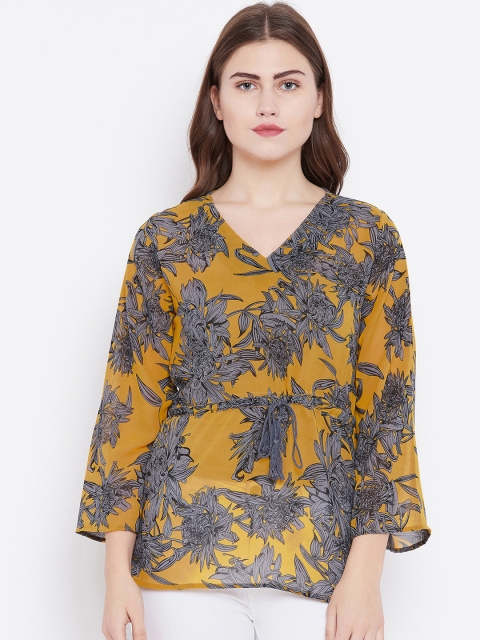

Toshee Women Mustard Yellow Printed Top
