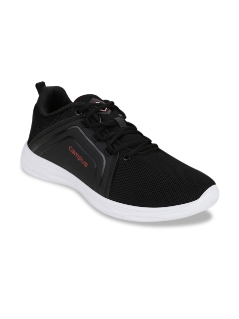 

Campus Men Black Mesh Running Shoes