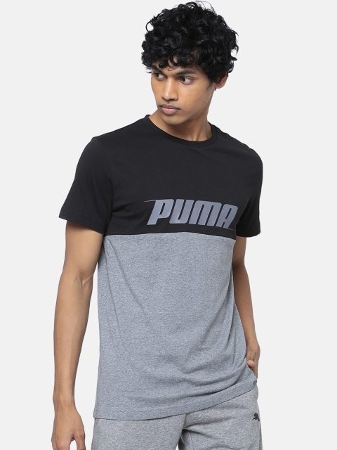 

Puma Men Grey Printed Round Neck Speed Slant T-shirt