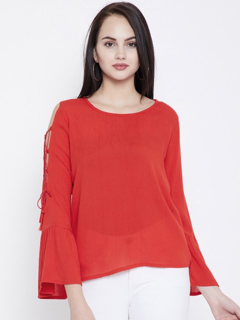 

Toshee Women Red Solid Top