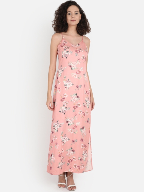 

COVER STORY Women Pink & Blue Printed Maxi Dress
