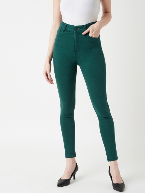 

Miss Chase Women Green Skinny Fit High-Rise Clean Look Stretchable Jeans