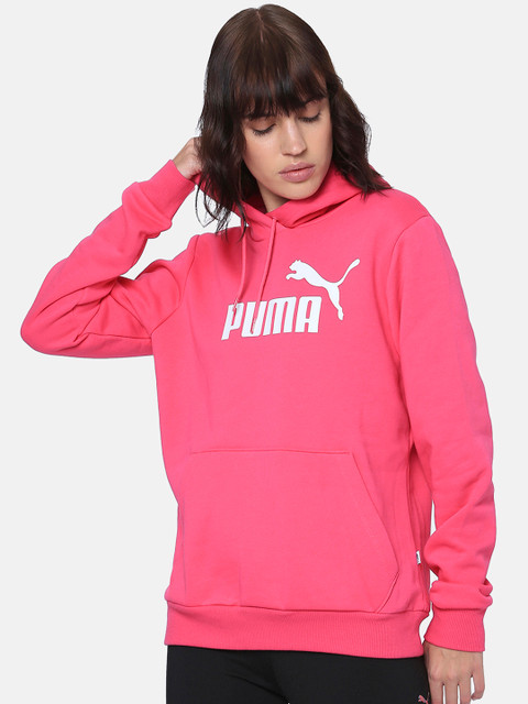 

Puma Women Pink Printed Hooded Sweatshirt