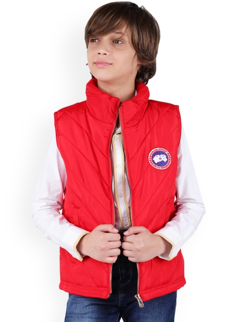 

One Friday Boys Red Printed Lightweight Puffer Jacket